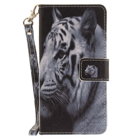 B42 Cute Pet Animals Lion Wolf Owl Leather Phone Case For Samsung Galaxy J3 Prime J5 2017 J527 J327 J730 G570 A3 A5 A520 Cover - Wolfmall