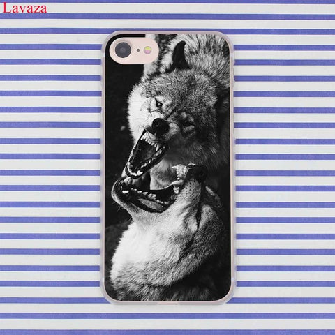Lavaza 186F Classic Cool Wolf Hipster Print Coque Shell Phone Case for Apple iPhone 7 8 Plus 6 6S Plus 5 5S SE 5C 4S X 10 Cover - Wolfmall