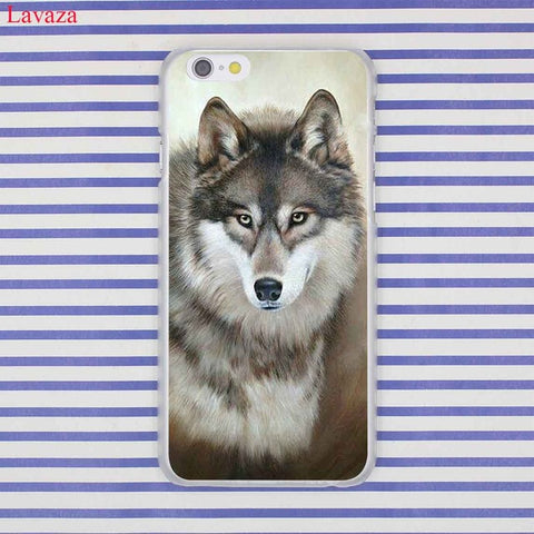 Lavaza 186F Classic Cool Wolf Hipster Print Coque Shell Phone Case for Apple iPhone 7 8 Plus 6 6S Plus 5 5S SE 5C 4S X 10 Cover - Wolfmall