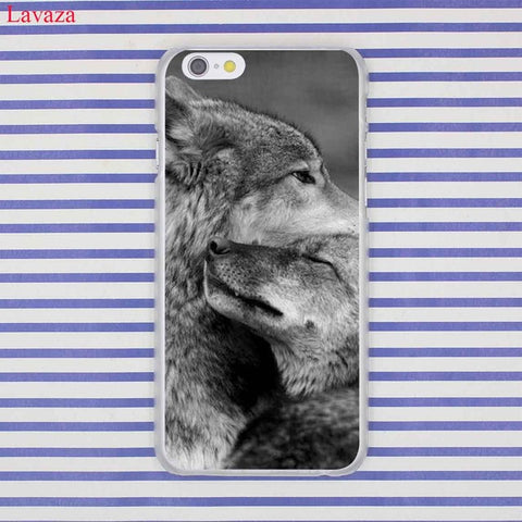 Lavaza 186F Classic Cool Wolf Hipster Print Coque Shell Phone Case for Apple iPhone 7 8 Plus 6 6S Plus 5 5S SE 5C 4S X 10 Cover - Wolfmall