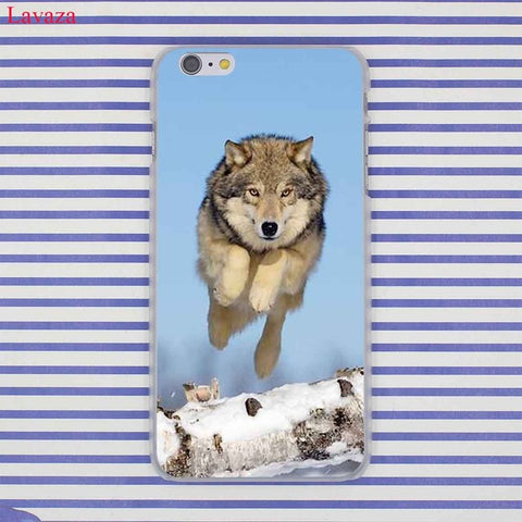Lavaza 186F Classic Cool Wolf Hipster Print Coque Shell Phone Case for Apple iPhone 7 8 Plus 6 6S Plus 5 5S SE 5C 4S X 10 Cover - Wolfmall