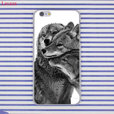 Lavaza 186F Classic Cool Wolf Hipster Print Coque Shell Phone Case for Apple iPhone 7 8 Plus 6 6S Plus 5 5S SE 5C 4S X 10 Cover - Wolfmall