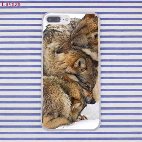 Lavaza 186F Classic Cool Wolf Hipster Print Coque Shell Phone Case for Apple iPhone 7 8 Plus 6 6S Plus 5 5S SE 5C 4S X 10 Cover - Wolfmall