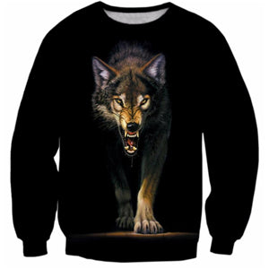 PLstar Cosmos 2017 New fashion Brand clothing Sweatshirt Cool Wolf/Lion/Cats/Doge 3D Animal Print Crewneck Sweatshirts Pullovers - Wolfmall