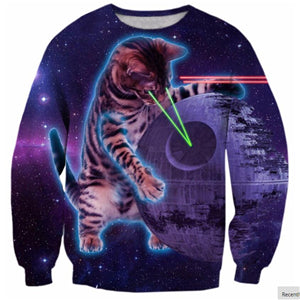 PLstar Cosmos 2017 New fashion Brand clothing Sweatshirt Cool Wolf/Lion/Cats/Doge 3D Animal Print Crewneck Sweatshirts Pullovers - Wolfmall