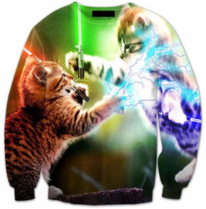 PLstar Cosmos 2017 New fashion Brand clothing Sweatshirt Cool Wolf/Lion/Cats/Doge 3D Animal Print Crewneck Sweatshirts Pullovers - Wolfmall
