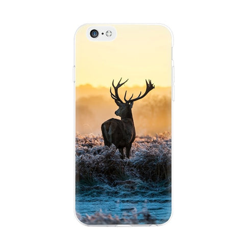 GerTong For iPhone 7 6 6S 5 5S SE 5C 4 4S Case Cover Silicone Flowers Totem Capa Soft TPU Cute Tiger Wolf Protective Phone Bags - Wolfmall