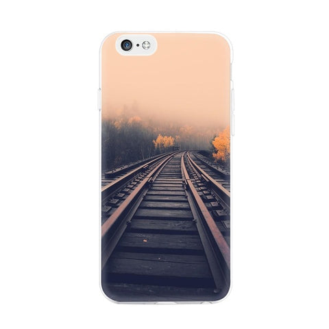 GerTong For iPhone 7 6 6S 5 5S SE 5C 4 4S Case Cover Silicone Flowers Totem Capa Soft TPU Cute Tiger Wolf Protective Phone Bags - Wolfmall