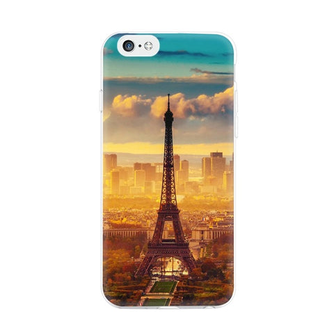 GerTong For iPhone 7 6 6S 5 5S SE 5C 4 4S Case Cover Silicone Flowers Totem Capa Soft TPU Cute Tiger Wolf Protective Phone Bags - Wolfmall