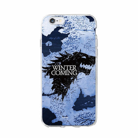 TOMOCOMO For iPhone 7 7Plus 6 6S 6Plus 8 8Plus X 5 5S SE Game Thrones Wolf  Soft TPU Phone Case Cover Coque Fundas For SAMSUNG - Wolfmall
