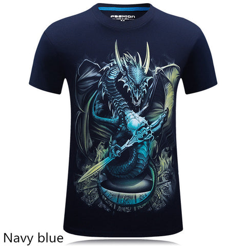 mens fashion brand t shirts 2016 new style 3d animal Owl/Skull/wolf/ fox Digital Printed T Shirt Hip Hop Funny O-Neck Tee Shirt - Wolfmall