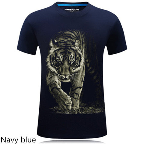 mens fashion brand t shirts 2016 new style 3d animal Owl/Skull/wolf/ fox Digital Printed T Shirt Hip Hop Funny O-Neck Tee Shirt - Wolfmall