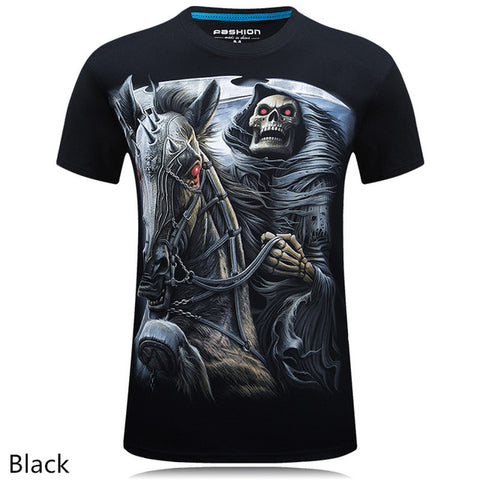 mens fashion brand t shirts 2016 new style 3d animal Owl/Skull/wolf/ fox Digital Printed T Shirt Hip Hop Funny O-Neck Tee Shirt - Wolfmall