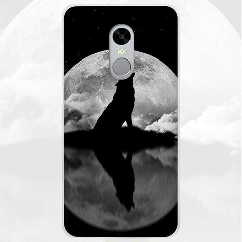 BiNFUL Hot Sale The Wolf Clear Cover Case Coque for Xiaomi Redmi Mi Note 3 3s 4 4A 4X 5 5S 5C 6 Pro - Wolfmall