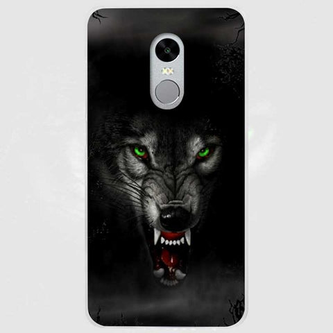 BiNFUL Hot Sale The Wolf Clear Cover Case Coque for Xiaomi Redmi Mi Note 3 3s 4 4A 4X 5 5S 5C 6 Pro - Wolfmall