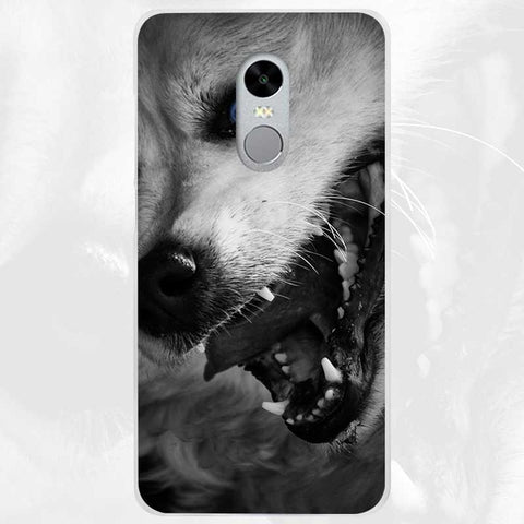 BiNFUL Hot Sale The Wolf Clear Cover Case Coque for Xiaomi Redmi Mi Note 3 3s 4 4A 4X 5 5S 5C 6 Pro - Wolfmall