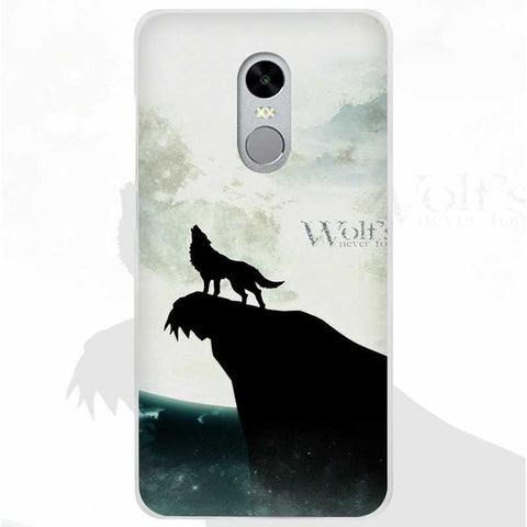 BiNFUL Hot Sale The Wolf Clear Cover Case Coque for Xiaomi Redmi Mi Note 3 3s 4 4A 4X 5 5S 5C 6 Pro - Wolfmall