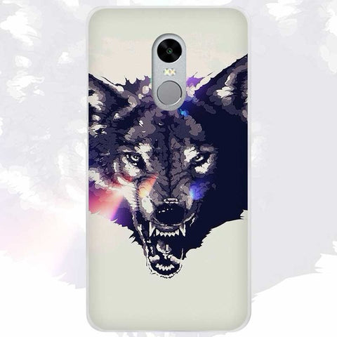 BiNFUL Hot Sale The Wolf Clear Cover Case Coque for Xiaomi Redmi Mi Note 3 3s 4 4A 4X 5 5S 5C 6 Pro - Wolfmall