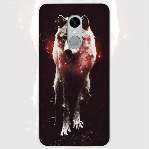 BiNFUL Hot Sale The Wolf Clear Cover Case Coque for Xiaomi Redmi Mi Note 3 3s 4 4A 4X 5 5S 5C 6 Pro - Wolfmall