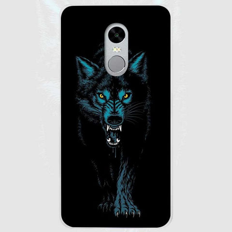 BiNFUL Hot Sale The Wolf Clear Cover Case Coque for Xiaomi Redmi Mi Note 3 3s 4 4A 4X 5 5S 5C 6 Pro - Wolfmall