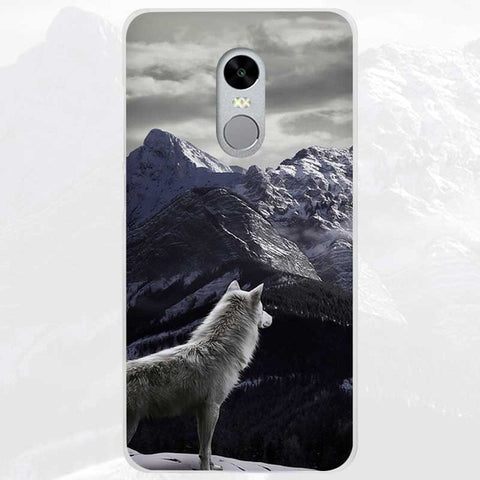 BiNFUL Hot Sale The Wolf Clear Cover Case Coque for Xiaomi Redmi Mi Note 3 3s 4 4A 4X 5 5S 5C 6 Pro - Wolfmall