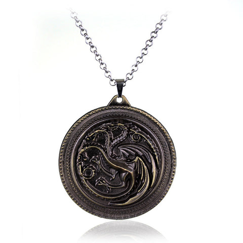 Weight 40g Game of Thrones Stark Family Goshawk Head Badge Wolf Chain Necklace Pendant Men Women Jewelry - Wolfmall