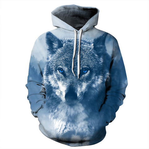 Mr.1991INC New Arrivals Men/women Hooded Hoodies Print Wolf Thin Spring Autumn 3d Sweatshirts With Hat Hoody Tops - Wolfmall