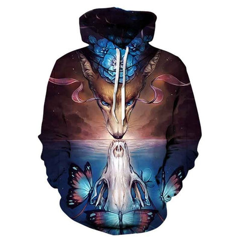 Hot Sale Brand Wolf Printed Hoodies Men 3D Sweatshirt Quality Plus size Pullover Novelty 3XL Streetwear Male Hooded Jacket - Wolfmall