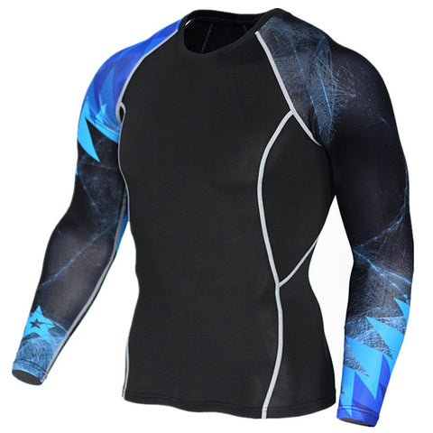 2017 Mens MMA Fitness T Shirts Fashion 3D Teen Wolf Long Sleeve Compression Shirt Bodybuilding Crossfit Brand Clothing Fitness - Wolfmall