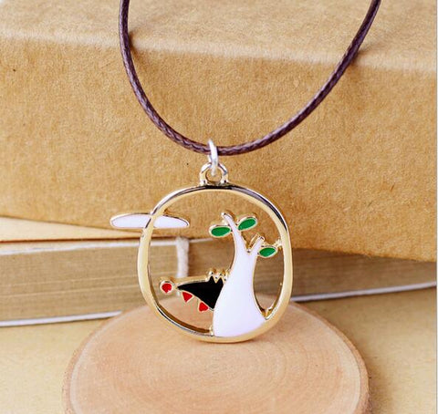 Simple style lovely drops of oil wolf cat owl pendant necklace for men women kids fashion jewelry cute animal cat bird necklace - Wolfmall