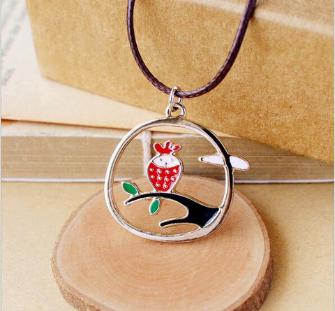 Simple style lovely drops of oil wolf cat owl pendant necklace for men women kids fashion jewelry cute animal cat bird necklace - Wolfmall
