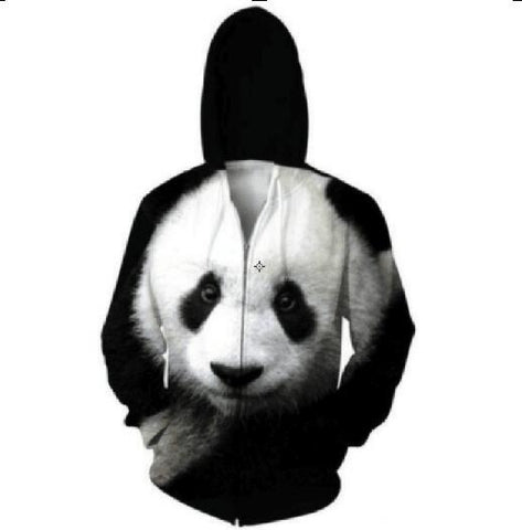 Cloudstyle Men's Winter Hoodies 20173D Printing Animals Sweatshirts With a Zipper Fashion Design Pullover Cat Dog Wolf Outswear - Wolfmall