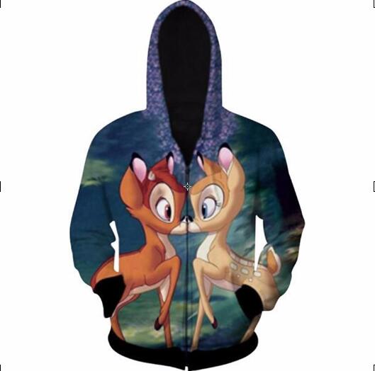 Cloudstyle Men's Winter Hoodies 20173D Printing Animals Sweatshirts With a Zipper Fashion Design Pullover Cat Dog Wolf Outswear - Wolfmall