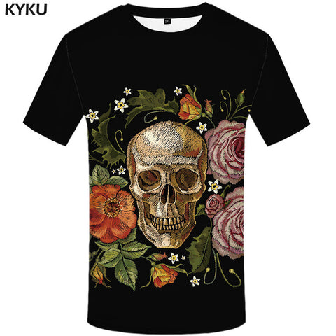 KYKU Brand Flame T Shirt Wolf T-shirts Aggressive Anger Shirts 3d T Shirt Animal T-shirt Men Hip Hop 2017 Homme Casual Shirts - Wolfmall