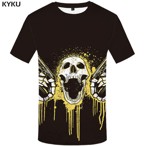 KYKU Brand Flame T Shirt Wolf T-shirts Aggressive Anger Shirts 3d T Shirt Animal T-shirt Men Hip Hop 2017 Homme Casual Shirts - Wolfmall
