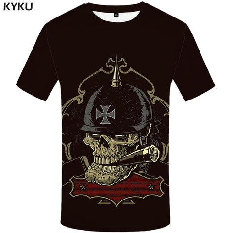 KYKU Brand Flame T Shirt Wolf T-shirts Aggressive Anger Shirts 3d T Shirt Animal T-shirt Men Hip Hop 2017 Homme Casual Shirts - Wolfmall