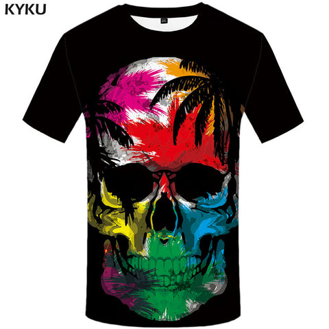 KYKU Brand Flame T Shirt Wolf T-shirts Aggressive Anger Shirts 3d T Shirt Animal T-shirt Men Hip Hop 2017 Homme Casual Shirts - Wolfmall