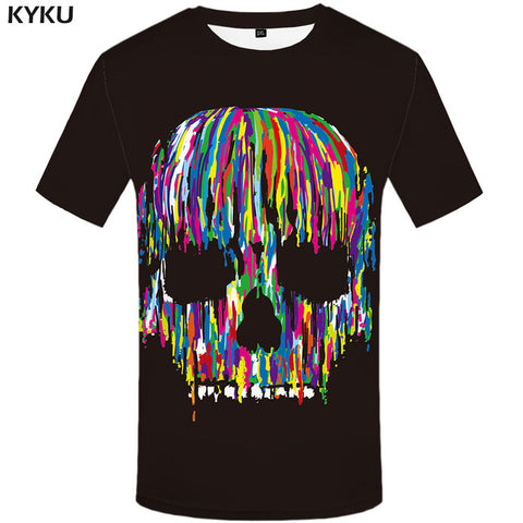 KYKU Brand Flame T Shirt Wolf T-shirts Aggressive Anger Shirts 3d T Shirt Animal T-shirt Men Hip Hop 2017 Homme Casual Shirts - Wolfmall