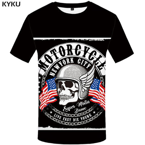 KYKU Brand Flame T Shirt Wolf T-shirts Aggressive Anger Shirts 3d T Shirt Animal T-shirt Men Hip Hop 2017 Homme Casual Shirts - Wolfmall