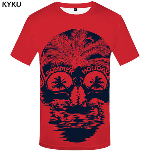KYKU Brand Flame T Shirt Wolf T-shirts Aggressive Anger Shirts 3d T Shirt Animal T-shirt Men Hip Hop 2017 Homme Casual Shirts - Wolfmall