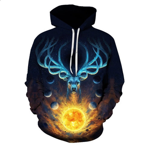 Miss.GO Hoodies Men 3D wolves planet collision Printed Autumn Tracksuit Men Clothing Casual Sportswear Sweatshirt Dropship - Wolfmall