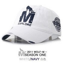 Free shipping 1 PCS 2016 New The Letter M Wolf Cotton Baseball Caps For Men And Women Summer Fashion Embroidery Sun Hats 6 Color - Wolfmall