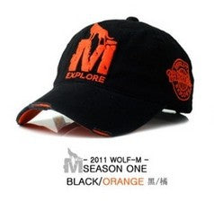Free shipping 1 PCS 2016 New The Letter M Wolf Cotton Baseball Caps For Men And Women Summer Fashion Embroidery Sun Hats 6 Color - Wolfmall