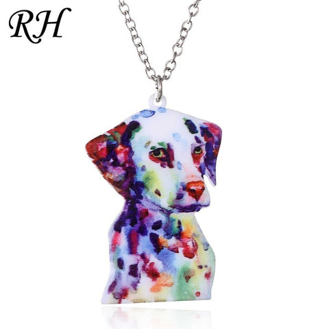 Acrylic Animal Necklace Pet Cat Dragon Pig Bird Wolf Horse Fish Dog Necklace Women Bohemia Jewelry Pendant Ethnic Long Necklace - Wolfmall
