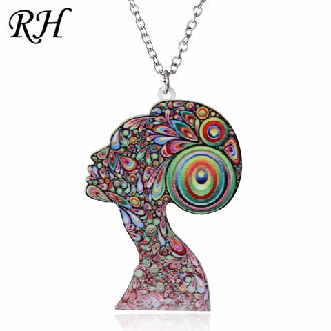 Acrylic Animal Necklace Pet Cat Dragon Pig Bird Wolf Horse Fish Dog Necklace Women Bohemia Jewelry Pendant Ethnic Long Necklace - Wolfmall