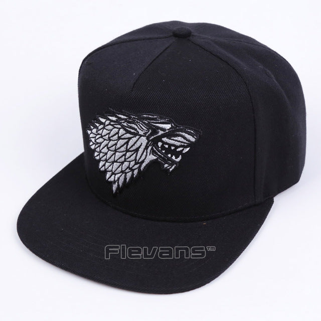 2017 New Cool Fashion Wolf Baseball Cap Summer Hat Hip Hop Snapback Caps Winter is Coming Stark Hats - Wolfmall