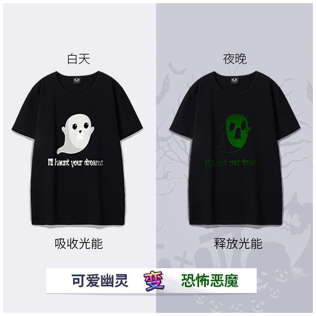 Novelty 3D Men's wolf T shirt Cool wolf Printed t shirts summer Casual 3D Short Sleeve glow in the dark T-shirts good quality - Wolfmall