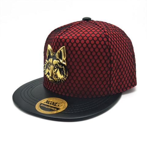 UMA ORELHA New Pattern Plain Edge Women Men Cotton Trend Hip Hop Hat Personality Metal Wolf Baseball Snapback Caps - Wolfmall