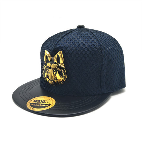 UMA ORELHA New Pattern Plain Edge Women Men Cotton Trend Hip Hop Hat Personality Metal Wolf Baseball Snapback Caps - Wolfmall