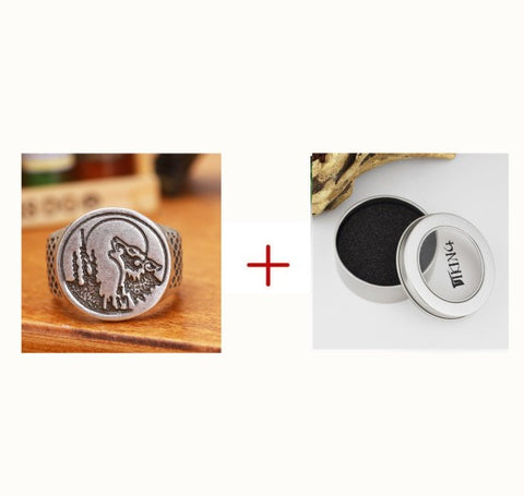 1pc Wolf Ring Talisman Ring Men Bohemia Teen Wolf Signet Pagan Jewelry Best Friend Anel Bague - Wolfmall